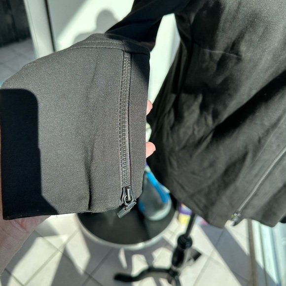 Sleek Chocolate Brown Jersey Zip Up from Margareta - Picture 6 of 9